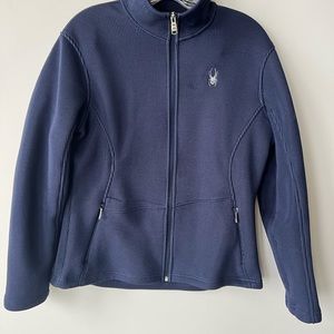 Womens Spyder XL navy zip, waffle material, excellent condition